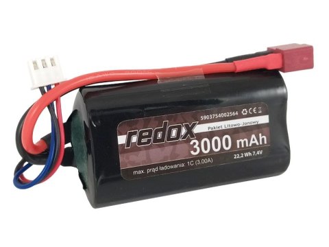 Redox ASG 3000 mAh 7,4V DEAN (scalony) - pakiet Li-Ion Redox ASG 3000 mAh 7,4V DEAN (scalony) - pakiet Li-Ion