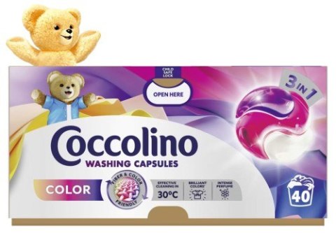 Coccolino Color Kapsułki 3w1 Do Prania Kolorowych Tkanin 40 Prań Coccolino Color Kapsułki 3w1 Do Prania Kolorowych Tkanin 40 Prań