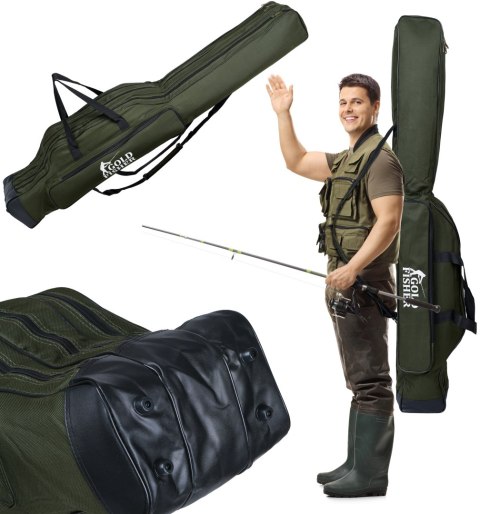 Pokrowiec na wędki 160 cm Gold Fisher 3 komory Pokrowiec na wędki 160 cm Gold Fisher 3 komory