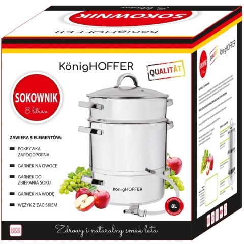 SOKOWNIK 8L INDUKCJA GARNEK DO SOKU DOMOWEGO KONIGHOFFER SOKOWNIK 8L INDUKCJA GARNEK DO SOKU DOMOWEGO KONIGHOFFER