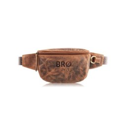 Saszetka męska skórzana nerka vintage na pas Brodrene G-18SH/BR