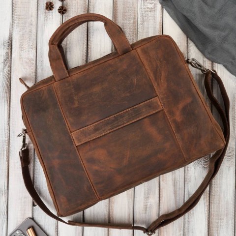 Torba męska skórzana na ramię na laptopa do pracy vintage Paolo Peruzzi E-26-BR Torba męska skórzana na ramię na laptopa do pracy vintage Paolo Peruzzi E-26-BR