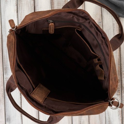 Torba męska skórzana na ramię na laptopa do pracy vintage Paolo Peruzzi E-26-BR Torba męska skórzana na ramię na laptopa do pracy vintage Paolo Peruzzi E-26-BR