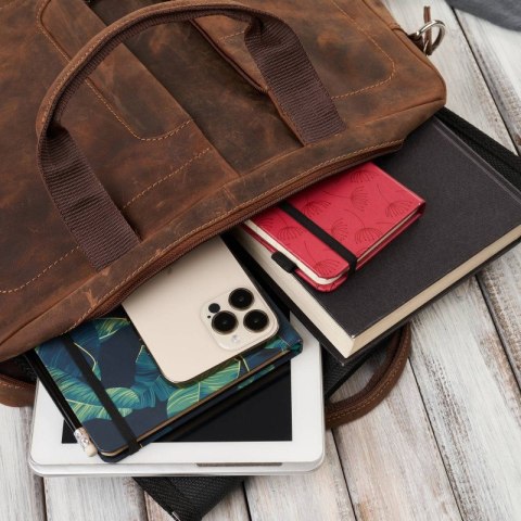 Torba męska skórzana na ramię na laptopa do pracy vintage Paolo Peruzzi E-26-BR Torba męska skórzana na ramię na laptopa do pracy vintage Paolo Peruzzi E-26-BR