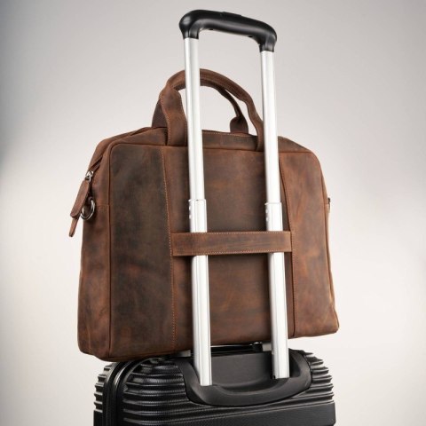 Torba męska skórzana na ramię na laptopa do pracy vintage Paolo Peruzzi E-26-BR Torba męska skórzana na ramię na laptopa do pracy vintage Paolo Peruzzi E-26-BR