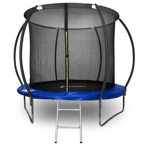 Trampolina z siatką i drabinką HENZEN 244 cm niebieska FT 8 Trampolina z siatką i drabinką HENZEN 244 cm niebieska FT 8