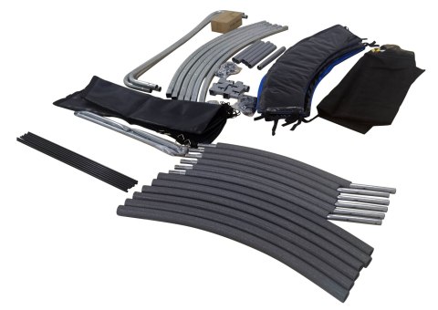 Trampolina z siatką i drabinką HENZEN 244 cm niebieska FT 8 Trampolina z siatką i drabinką HENZEN 244 cm niebieska FT 8