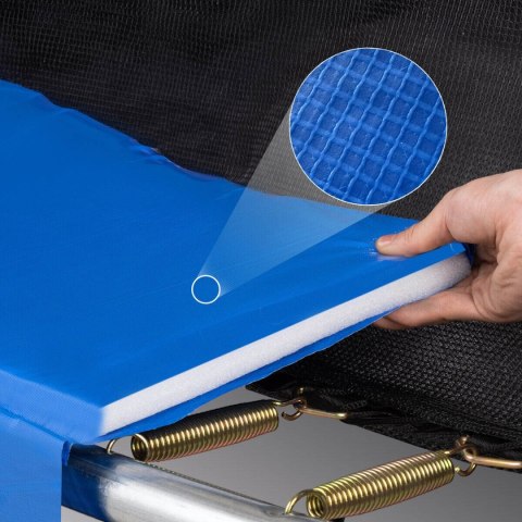 Trampolina z siatką i drabinką HENZEN 244 cm niebieska FT 8 Trampolina z siatką i drabinką HENZEN 244 cm niebieska FT 8