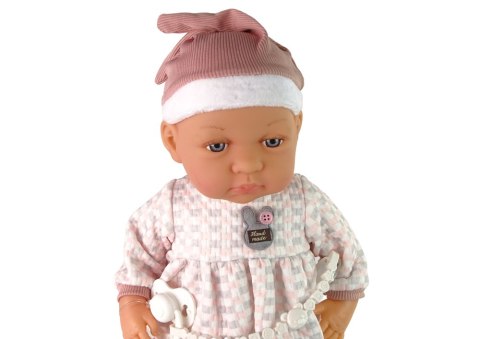 Lalka Bobas 46 cm Różowa Smoczek Kocyk Piórka Lalka Bobas 46 cm Różowa Smoczek Kocyk Piórka