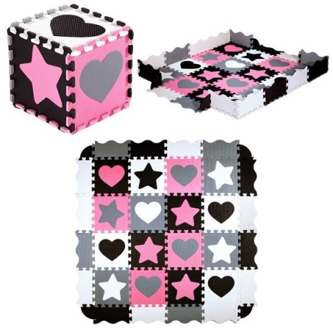 MD03 MATA DZIECIĘCA PUZZLE KOJEC PINK HEARTS 36 ELEMENTÓW 140x140CM NILS FUN MD03 MATA DZIECIĘCA PUZZLE KOJEC PINK HEARTS 36 ELEMENTÓW 140x140CM NILS FUN