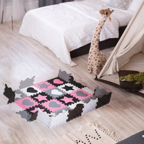 MD03 MATA DZIECIĘCA PUZZLE KOJEC PINK HEARTS 36 ELEMENTÓW 140x140CM NILS FUN MD03 MATA DZIECIĘCA PUZZLE KOJEC PINK HEARTS 36 ELEMENTÓW 140x140CM NILS FUN
