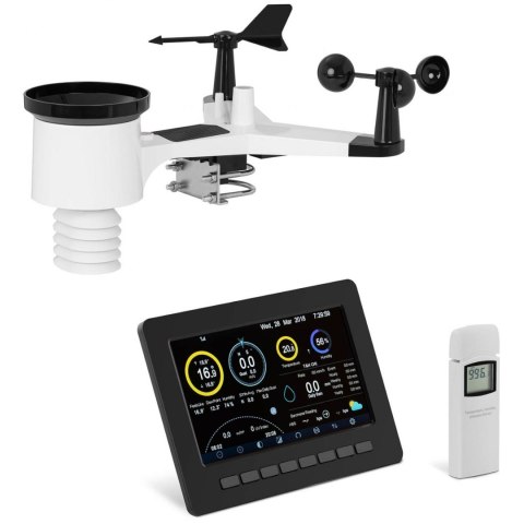Bezprzewodowa stacja meteorologiczna pogodowa solarna 7w1 LCD WiFi 100m Bezprzewodowa stacja meteorologiczna pogodowa solarna 7w1 LCD WiFi 100m