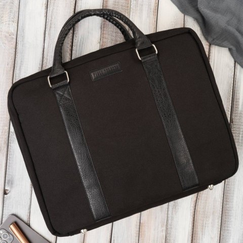 Torba męska na ramię lub do ręki wegańska do pracy na laptopa czarna Paolo Peruzzi E-14-BL Torba męska na ramię lub do ręki wegańska do pracy na laptopa czarna Paolo Peruzzi E-14-BL