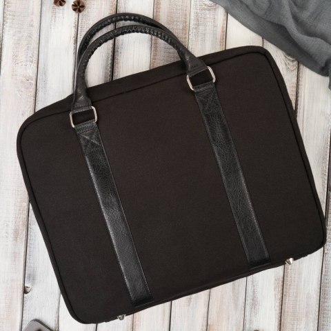 Torba męska na ramię lub do ręki wegańska do pracy na laptopa czarna Paolo Peruzzi E-14-BL Torba męska na ramię lub do ręki wegańska do pracy na laptopa czarna Paolo Peruzzi E-14-BL