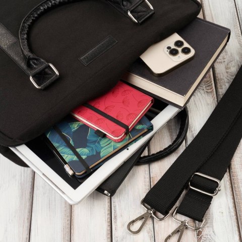 Torba męska na ramię lub do ręki wegańska do pracy na laptopa czarna Paolo Peruzzi E-14-BL Torba męska na ramię lub do ręki wegańska do pracy na laptopa czarna Paolo Peruzzi E-14-BL