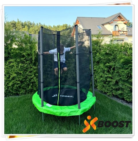 Trampolina z siatką SAUT 140 cm zielona Trampolina z siatką SAUT 140 cm zielona
