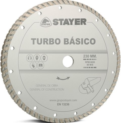 TARCZA DIAMENTOWA 125x22,2mm CIĄGŁA TURBO BASICO STAYER TARCZA DIAMENTOWA 125x22,2mm CIĄGŁA TURBO BASICO STAYER