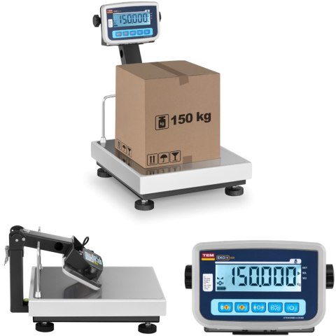 Waga platformowa magazynowa zalegalizowana BEKO+ TEM RS232 150kg / 50g Waga platformowa magazynowa zalegalizowana BEKO+ TEM RS232 150kg / 50g