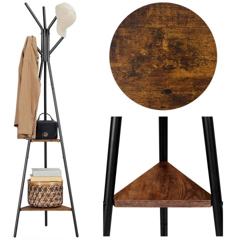 Wieszak loftowy stojący ALDO RUSTIC czarny Wieszak loftowy stojący ALDO RUSTIC czarny