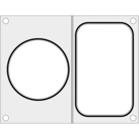 Matryca do zgrzewarki Hendi na tackę bez podziału 178x113 mm + pojemnik śr. 115 mm - Hendi 805657 Matryca do zgrzewarki Hendi na tackę bez podziału 178x113 mm + pojemnik śr. 115 mm - Hendi 805657
