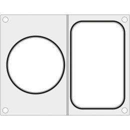 Matryca forma do zgrzewarek BOKAMA na tackę bez podziału 137x96 mm + pojemnik śr. 115 mm - Hendi 805947
