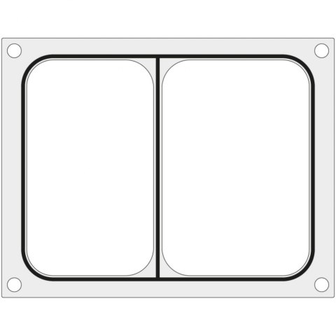 Matryca forma do zgrzewarek MCS na tackę dwudzielną 227x178 mm - Hendi 805466 Matryca forma do zgrzewarek MCS na tackę dwudzielną 227x178 mm - Hendi 805466