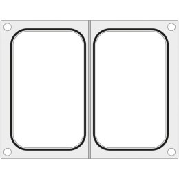 Matryca forma do zgrzewarki CAS CDS-01 na dwie tacki pojemniki 178x113 mm - Hendi 805350