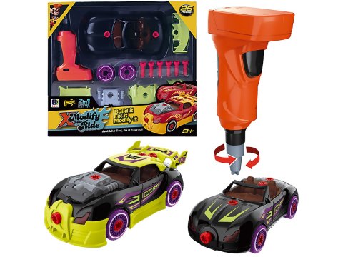 Sportowy Samochód do rozkręcania i skręcania 2w1 TUNING + Wkrętarka Sportowy Samochód do rozkręcania i skręcania 2w1 TUNING + Wkrętarka