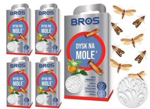 BROS - dysk na mole kwiat pomarańczy - 5 szt. BROS - dysk na mole kwiat pomarańczy - 5 szt.