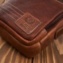 Saszetka męska skórzana na ramię brązowa vintage Paolo Peruzzi SI-35-BR