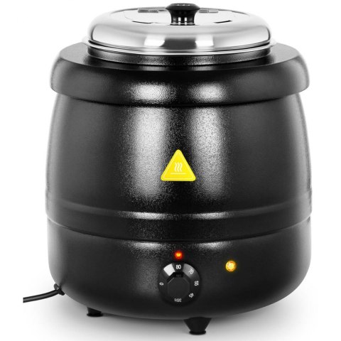 Kociołek termos do zupy elektryczny ze stali nierdzewnej cool-touch 400 W 10 l 35-80C czarny Kociołek termos do zupy elektryczny ze stali nierdzewnej cool-touch 400 W 10 l 35-80C czarny
