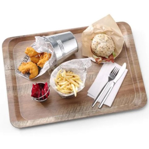 Taca do serwowania laminowana drewno 430 x 330 mm - Hendi 508879 Taca do serwowania laminowana drewno 430 x 330 mm - Hendi 508879