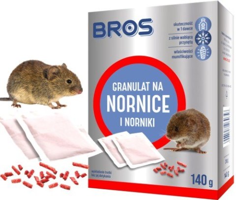 BROS - Nornit granulat na nornice i norniki 140g BROS - Nornit granulat na nornice i norniki 140g