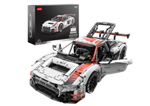 Klocki Konstrukcyjne Auto RC 1:8 Audi R8 GT3 Rastar Białe 3322 Elementy Klocki Konstrukcyjne Auto RC 1:8 Audi R8 GT3 Rastar Białe 3322 Elementy