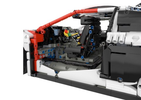 Klocki Konstrukcyjne Auto RC 1:8 Audi R8 GT3 Rastar Białe 3322 Elementy Klocki Konstrukcyjne Auto RC 1:8 Audi R8 GT3 Rastar Białe 3322 Elementy
