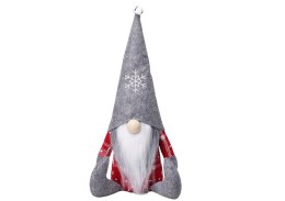 Krasnal Skrzat Świąteczny Siwa Czapka Dzwoneczek 32cm