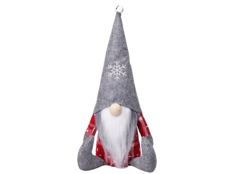 Krasnal Skrzat Świąteczny Siwa Czapka Dzwoneczek 32cm Krasnal Skrzat Świąteczny Siwa Czapka Dzwoneczek 32cm