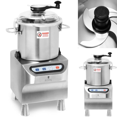 Kuter wilk gastronomiczny do siekania mielenia krojenia mięsa warzyw 8 l 1500/2800 obr./min 800 W Kuter wilk gastronomiczny do siekania mielenia krojenia mięsa warzyw 8 l 1500/2800 obr./min 800 W