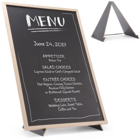 Tablica informacyjna reklamowa MENU z podstawą podpórką 40x60 cm - Hendi 664131 Tablica informacyjna reklamowa MENU z podstawą podpórką 40x60 cm - Hendi 664131