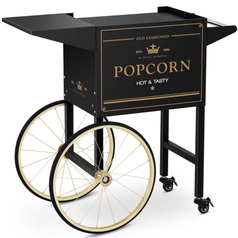 Wózek podstawa do maszyny do popcornu z szafką retro 51 x 37 cm - czarno-złoty Wózek podstawa do maszyny do popcornu z szafką retro 51 x 37 cm - czarno-złoty