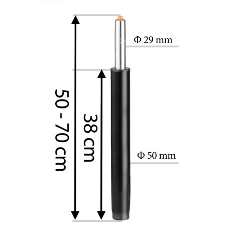 Podnośnik do hokera 53-73 cm czarny Podnośnik do hokera 53-73 cm czarny