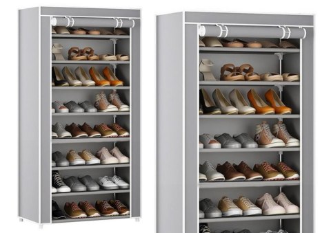 Stojak 8-Poziomowy Na Buty Organizer Szafa Siwa Stojak 8-Poziomowy Na Buty Organizer Szafa Siwa