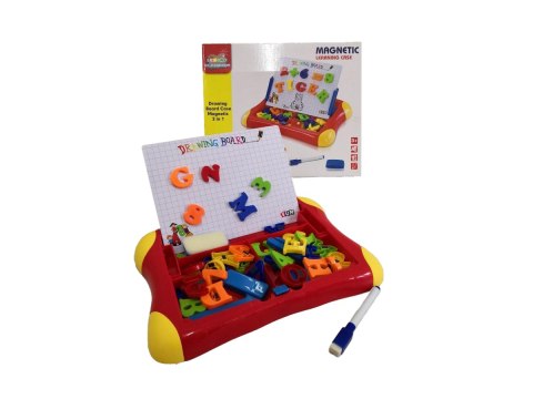 Wielofunkcyjna tablica magnetyczna 2w1, Pisak, Magnesy - literki, cyferki Wielofunkcyjna tablica magnetyczna 2w1, Pisak, Magnesy - literki, cyferki