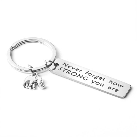 Brelok słonik - NEVER FORGET HOW STRONG YOU ARE Brelok słonik - NEVER FORGET HOW STRONG YOU ARE