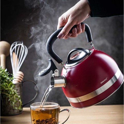 CZAJNIK 1,8L Z GWIZDKIEM KINGHOFF KH-1853 CZERWONY CZAJNIK 1,8L Z GWIZDKIEM KINGHOFF KH-1853 CZERWONY