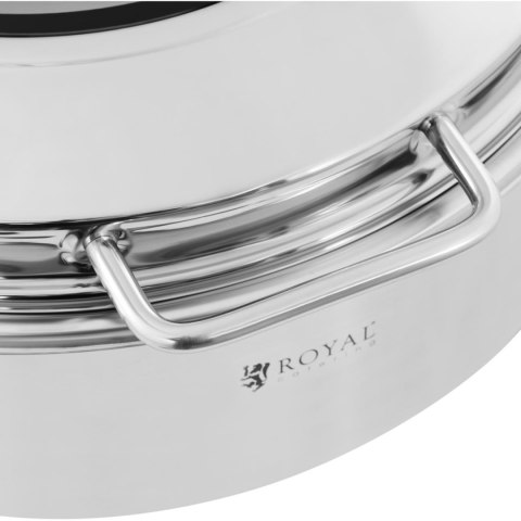 Podgrzewacz do potraw na pastę okrągły z pokrywą z okienkiem śr. 39 cm 5.8 l Podgrzewacz do potraw na pastę okrągły z pokrywą z okienkiem śr. 39 cm 5.8 l