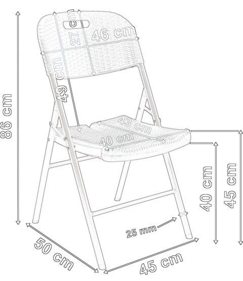 Zestaw cateringowy RATTAN stół 180 cm + 6 krzeseł Zestaw cateringowy RATTAN stół 180 cm + 6 krzeseł