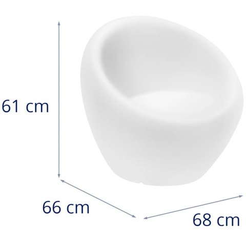 Fotel klubowy barowy podświetlany LED 62 x 68 cm Fotel klubowy barowy podświetlany LED 62 x 68 cm