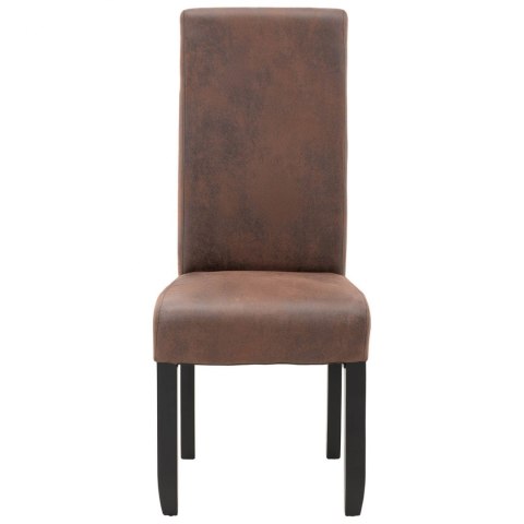 Krzesło tapicerowane do jadalni salonu 2 szt. ANTYCZNY BRĄZ