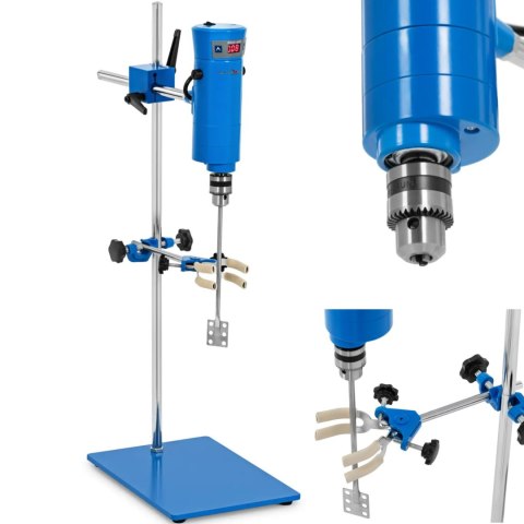 Mieszadło laboratoryjne mechaniczne z zaciskami do naczyń LED 15 l 1500 obr./min Mieszadło laboratoryjne mechaniczne z zaciskami do naczyń LED 15 l 1500 obr./min